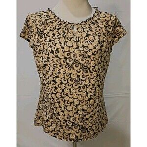 Apostrophe ladies gold & black knit top size large